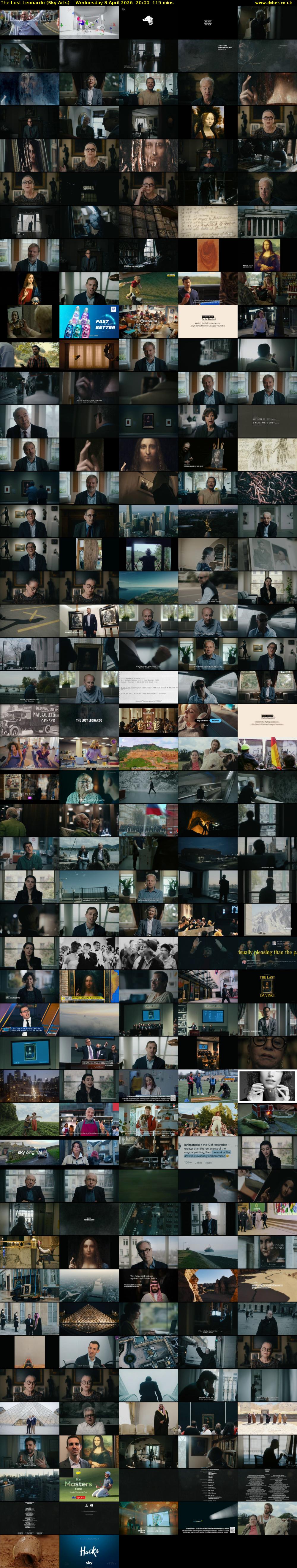 The Lost Leonardo (Sky Arts) Wednesday 8 April 2026 20:00 - 21:55