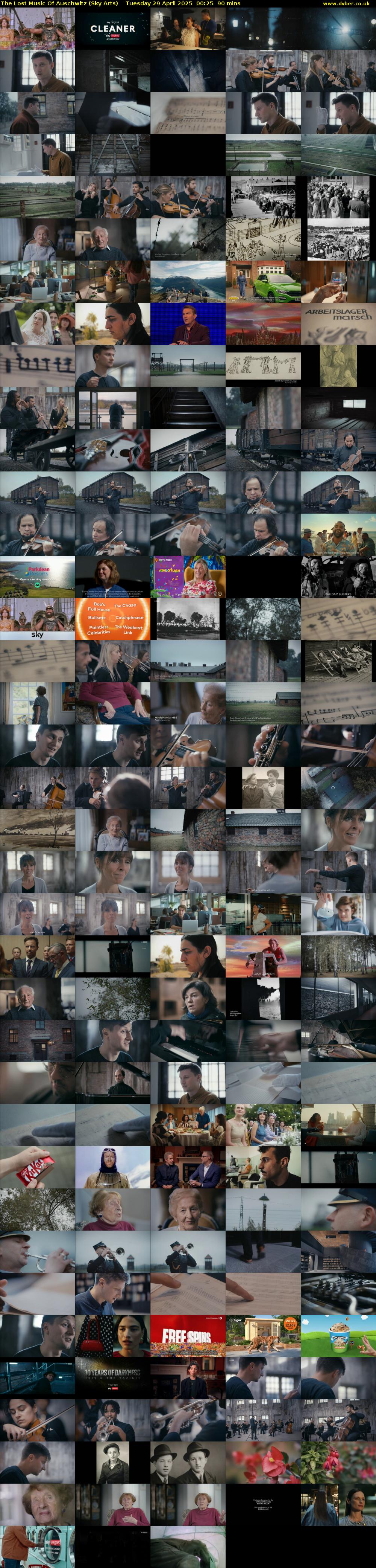 The Lost Music Of Auschwitz (Sky Arts) Tuesday 29 April 2025 00:25 - 01:55