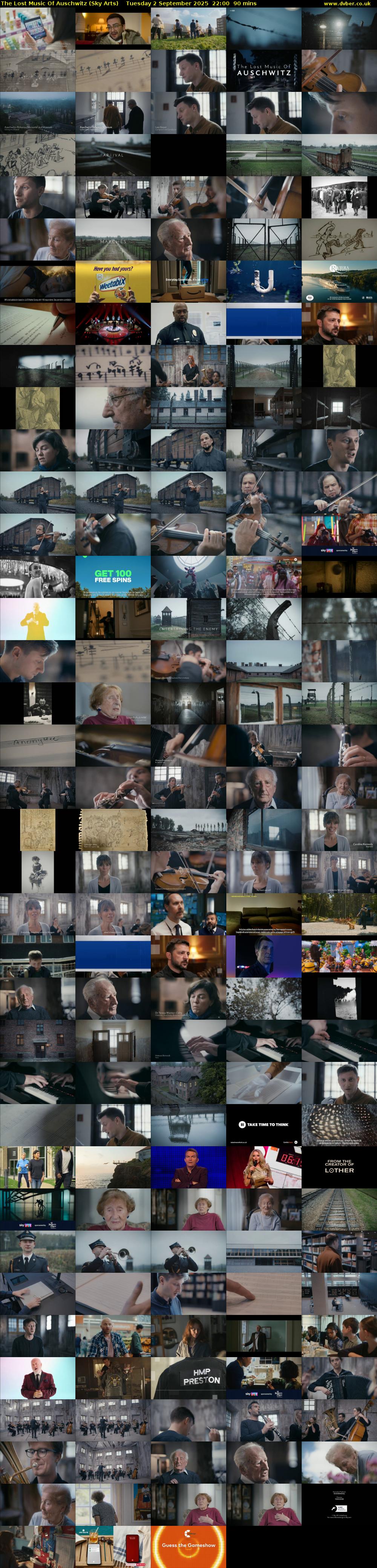 The Lost Music Of Auschwitz (Sky Arts) Tuesday 2 September 2025 22:00 - 23:30