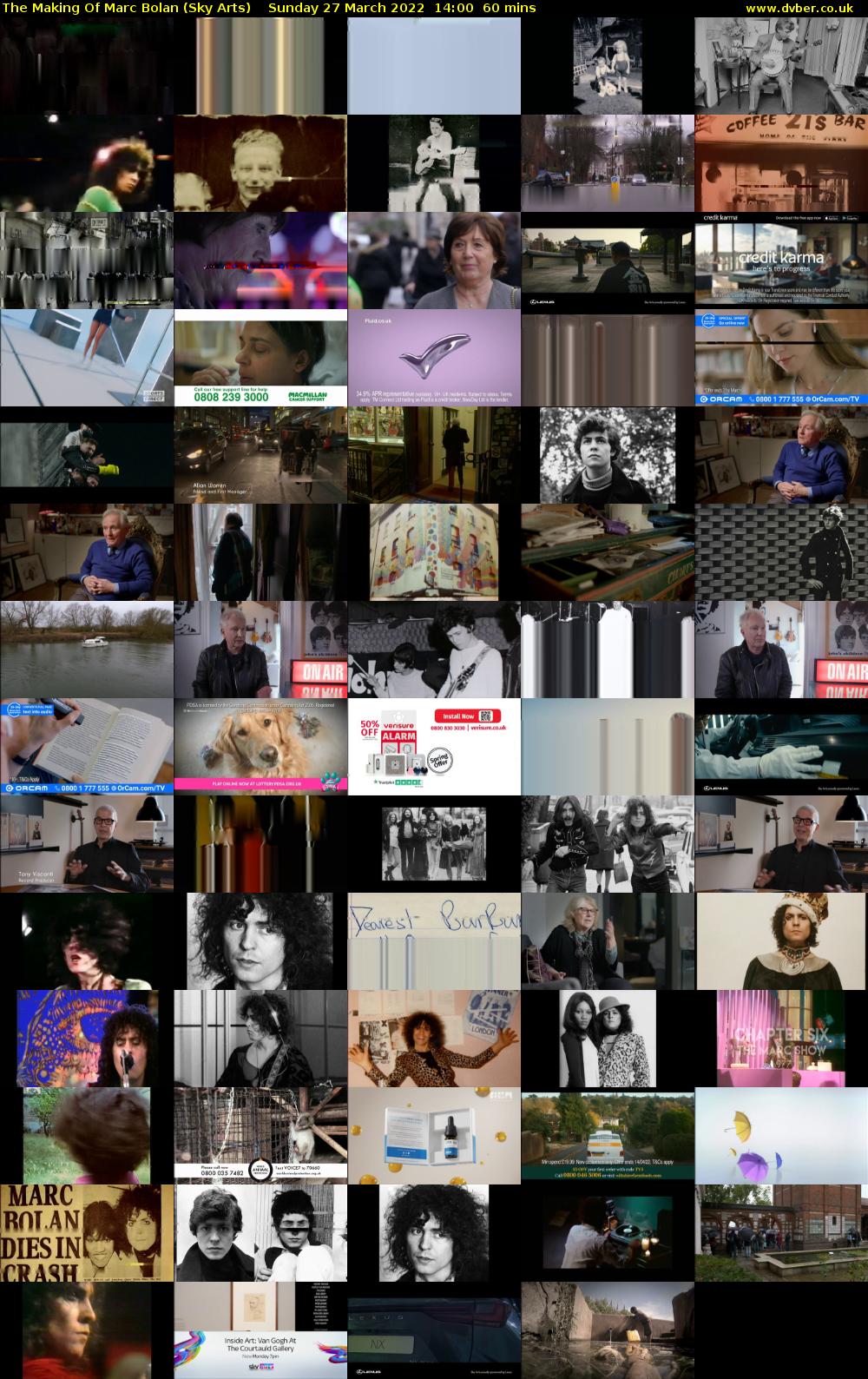 The Making Of Marc Bolan (Sky Arts) Sunday 27 March 2022 14:00 - 15:00