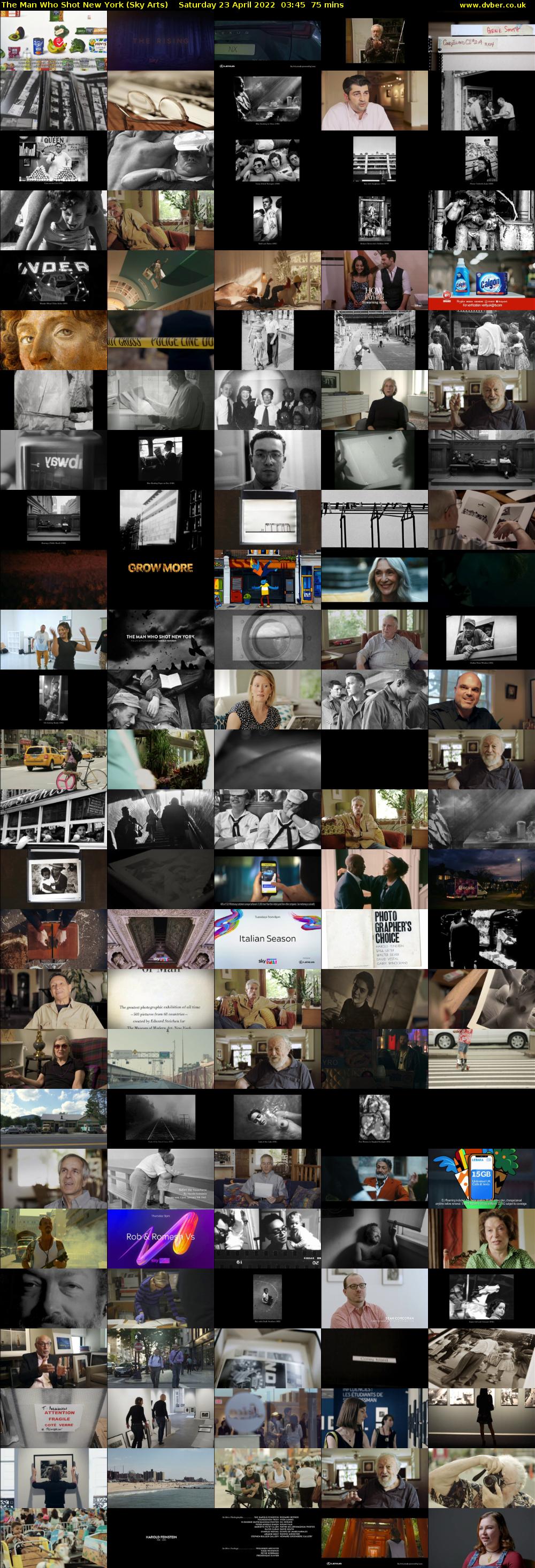 The Man Who Shot New York (Sky Arts) Saturday 23 April 2022 03:45 - 05:00
