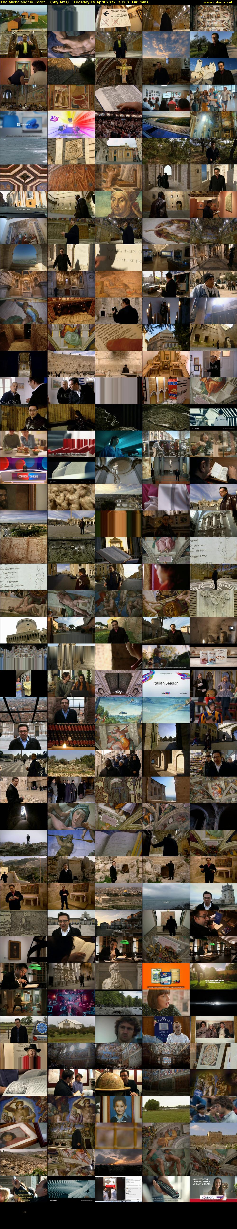 The Michelangelo Code:... (Sky Arts) Tuesday 19 April 2022 23:00 - 01:20