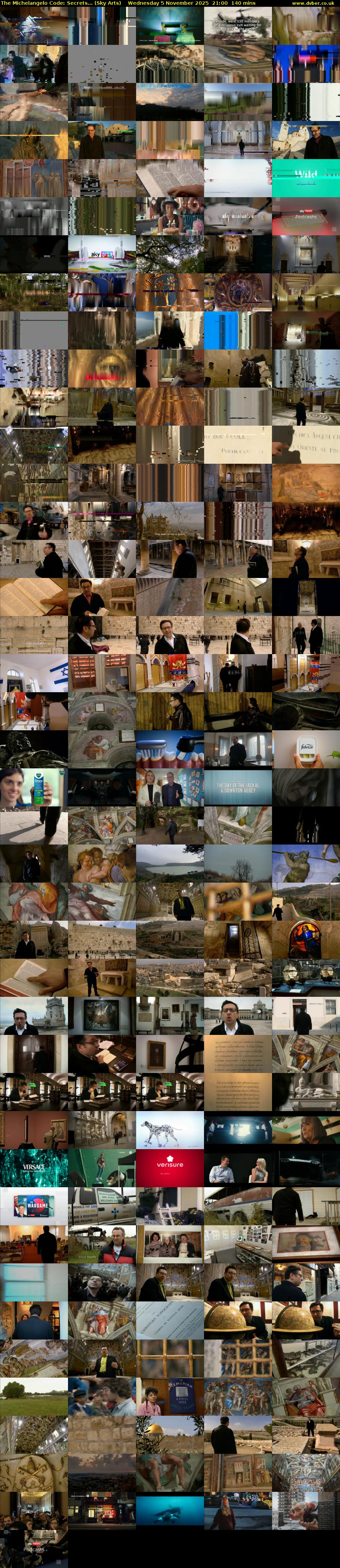 The Michelangelo Code: Secrets... (Sky Arts) Wednesday 5 November 2025 21:00 - 23:20