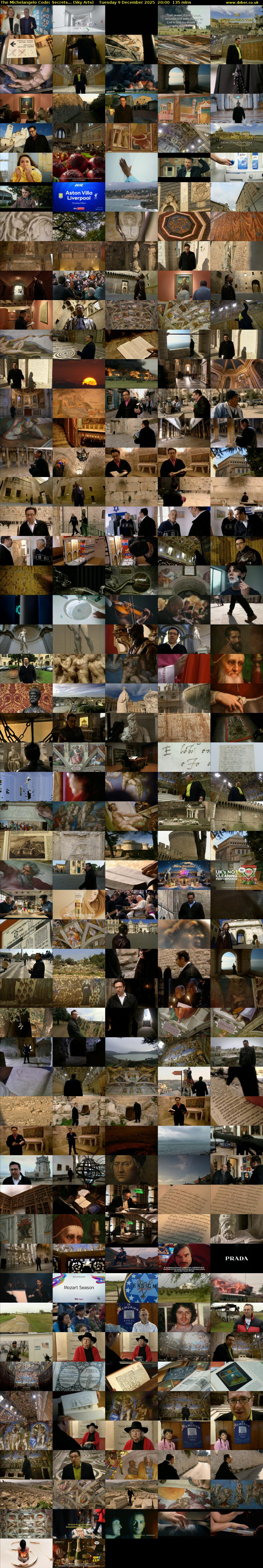 The Michelangelo Code: Secrets... (Sky Arts) Tuesday 9 December 2025 20:00 - 22:15