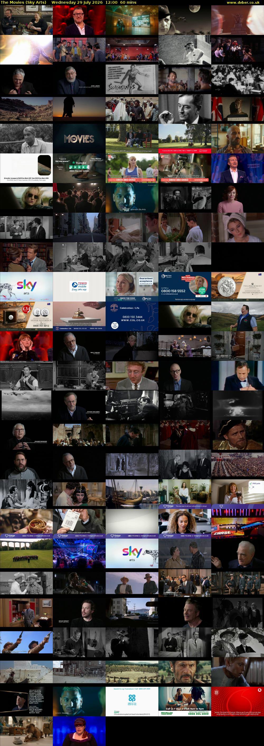 The Movies (Sky Arts) Wednesday 29 July 2026 12:00 - 13:00