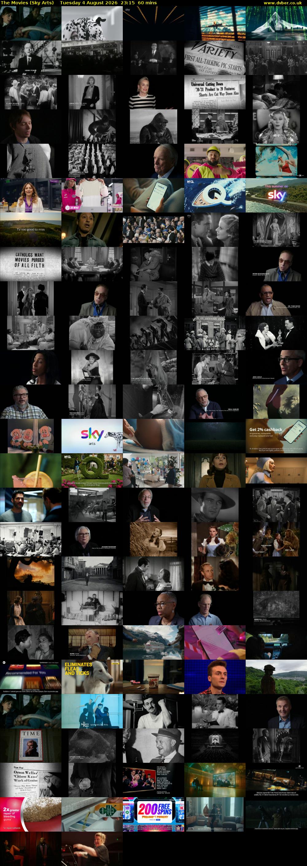 The Movies (Sky Arts) Tuesday 4 August 2026 23:15 - 00:15