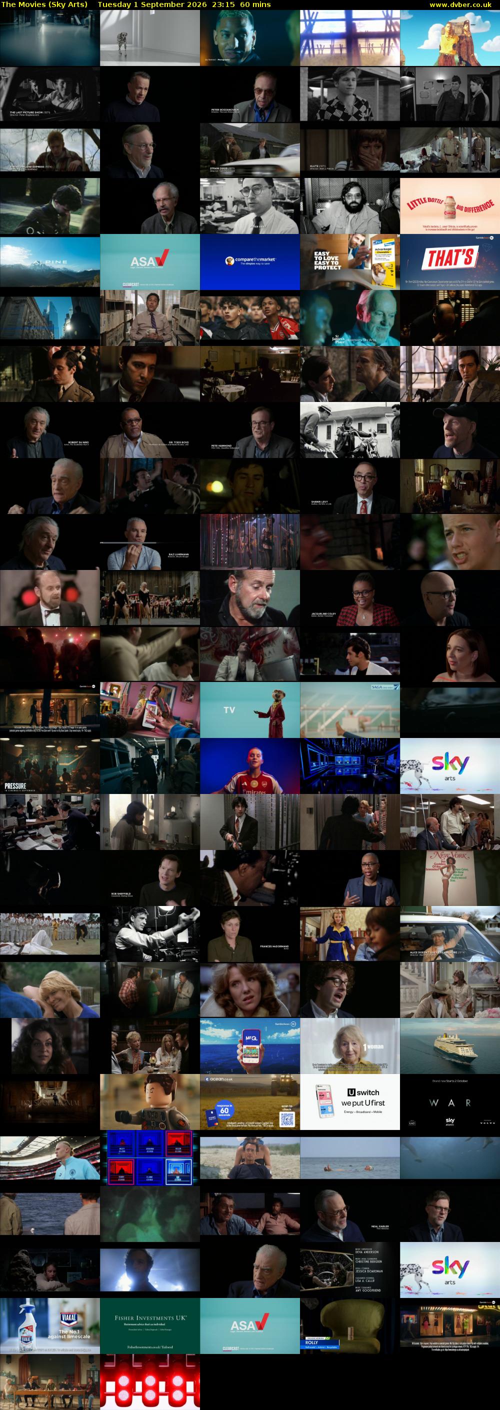 The Movies (Sky Arts) Tuesday 1 September 2026 23:15 - 00:15