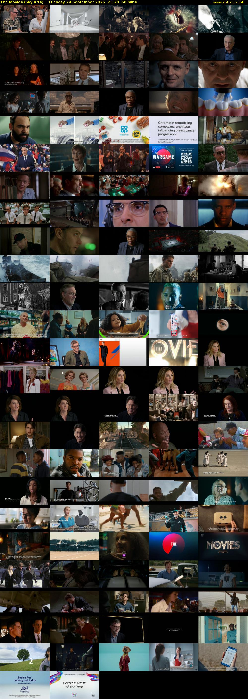 The Movies (Sky Arts) Tuesday 29 September 2026 23:20 - 00:20