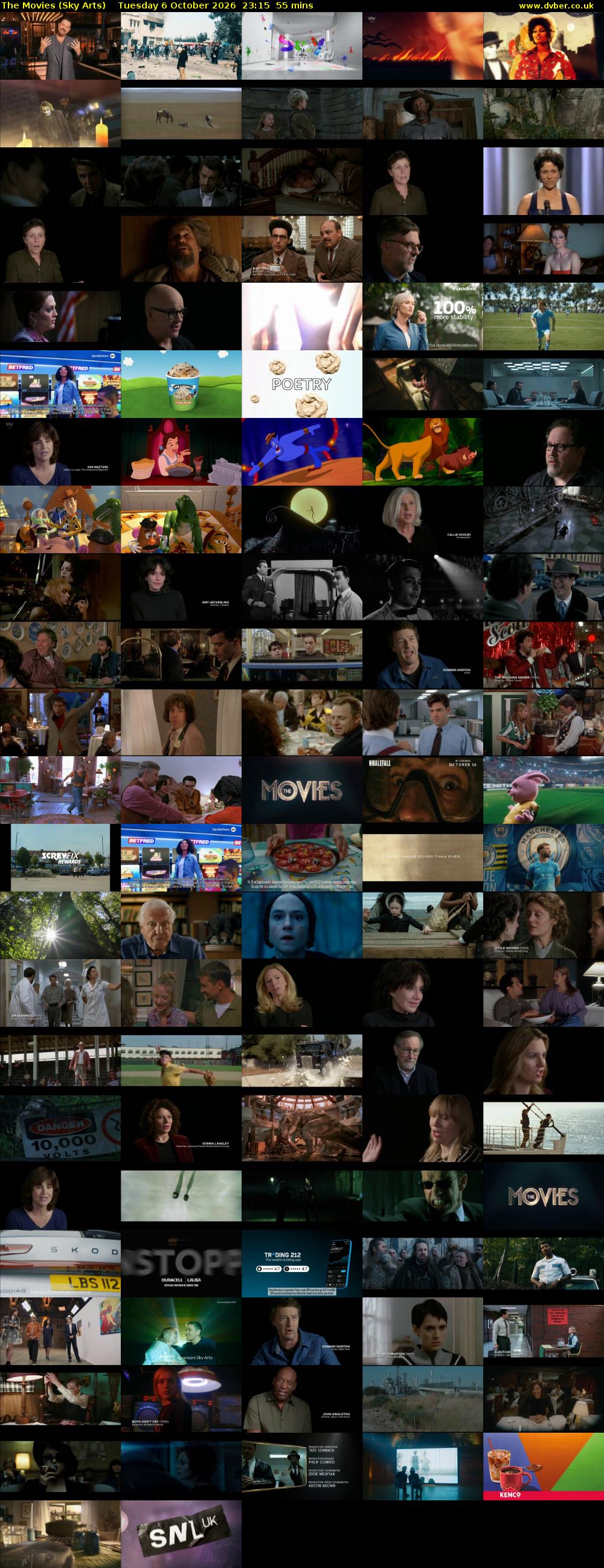 The Movies (Sky Arts) Tuesday 6 October 2026 23:15 - 00:10