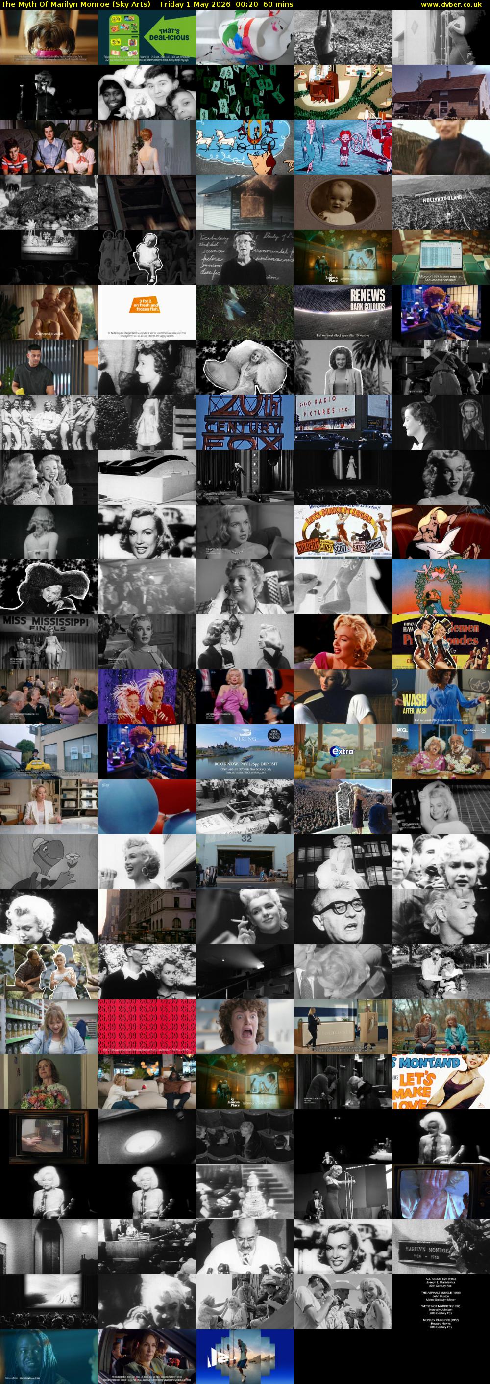 The Myth Of Marilyn Monroe (Sky Arts) Friday 1 May 2026 00:20 - 01:20