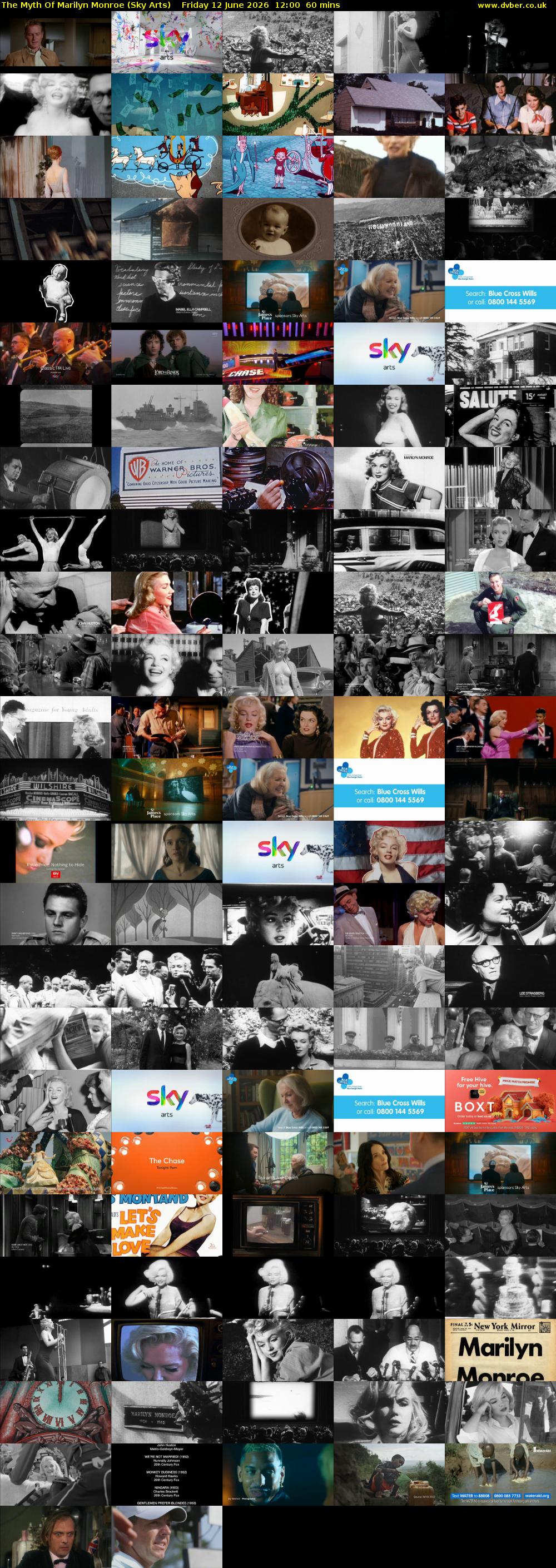 The Myth Of Marilyn Monroe (Sky Arts) Friday 12 June 2026 12:00 - 13:00