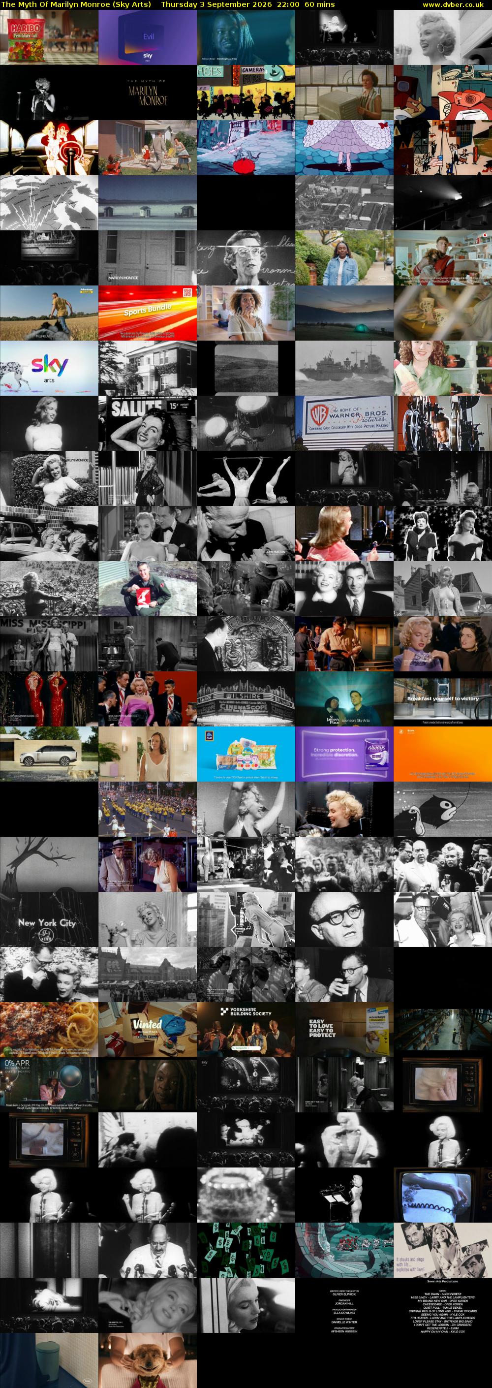 The Myth Of Marilyn Monroe (Sky Arts) Thursday 3 September 2026 22:00 - 23:00