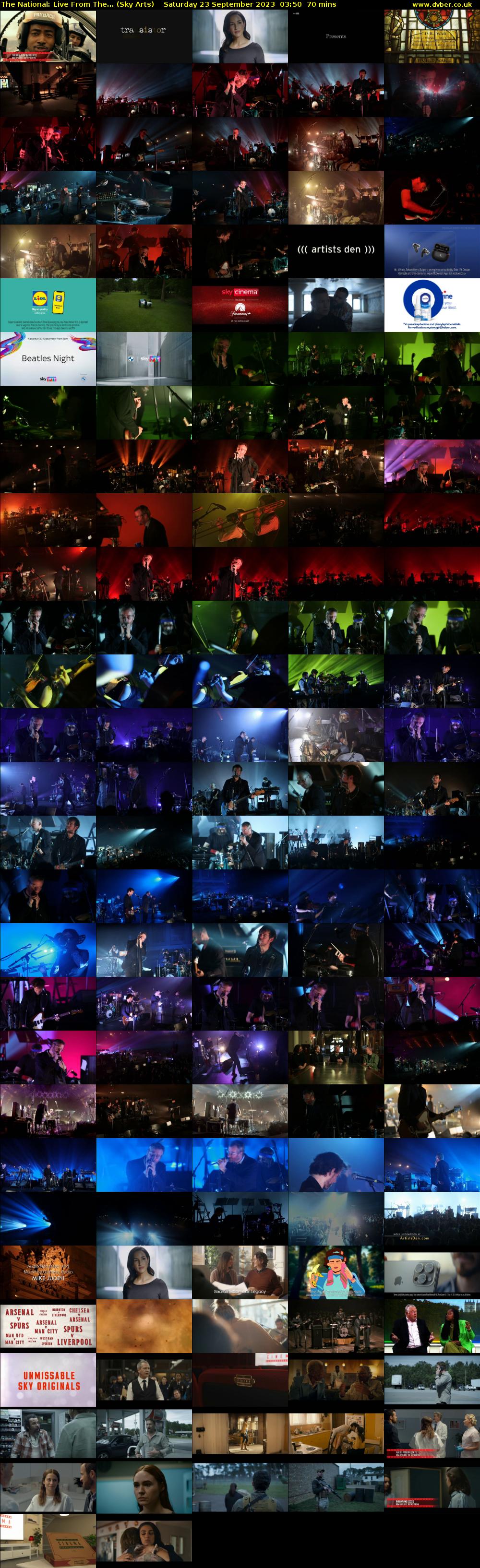 The National: Live From The... (Sky Arts) Saturday 23 September 2023 03:50 - 05:00