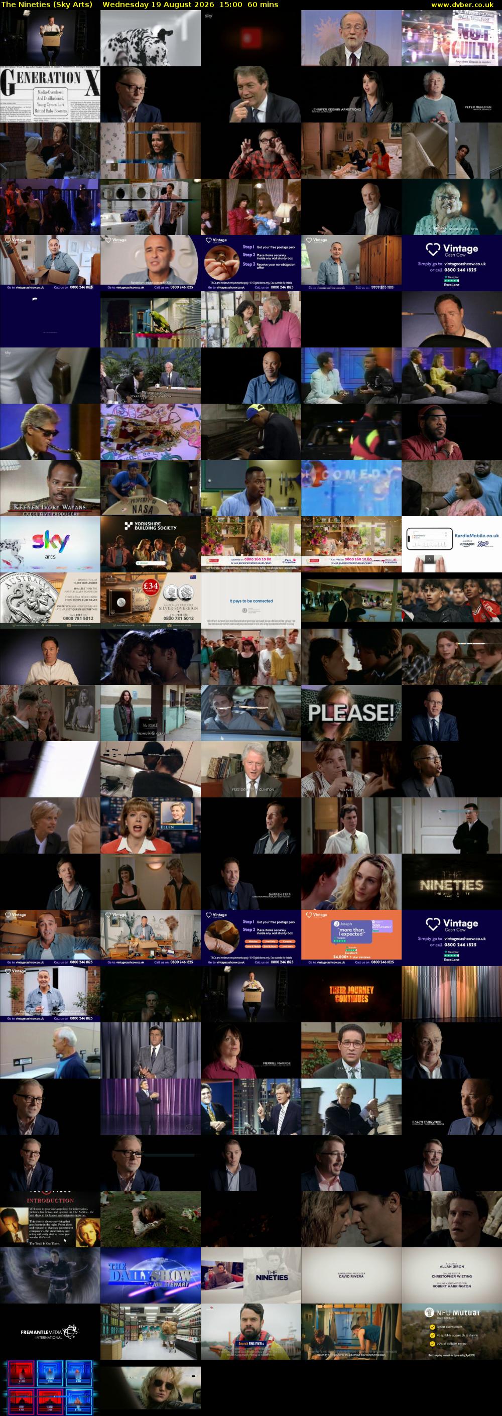 The Nineties (Sky Arts) Wednesday 19 August 2026 15:00 - 16:00