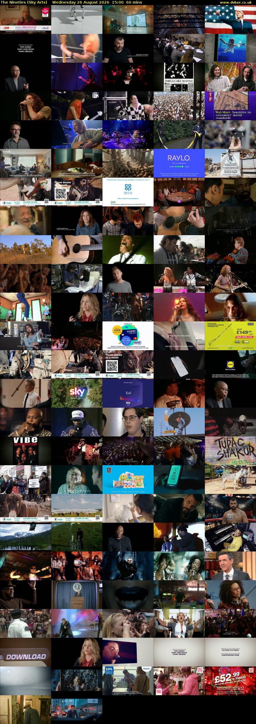 The Nineties (Sky Arts) Wednesday 26 August 2026 15:00 - 16:00