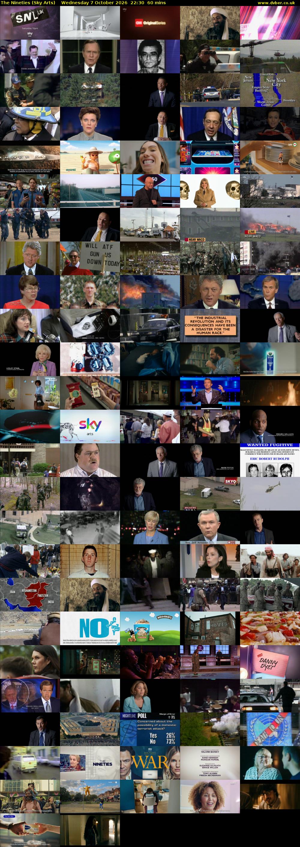 The Nineties (Sky Arts) Wednesday 7 October 2026 22:30 - 23:30