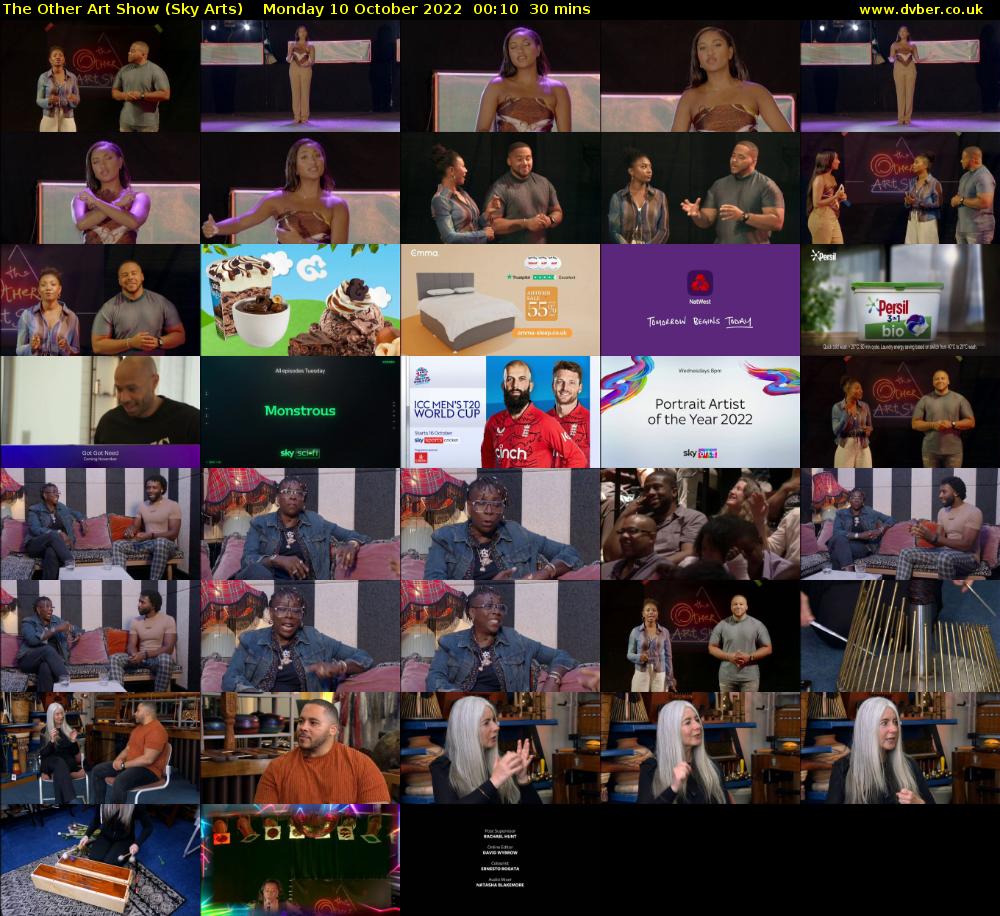 The Other Art Show (Sky Arts) Monday 10 October 2022 00:10 - 00:40