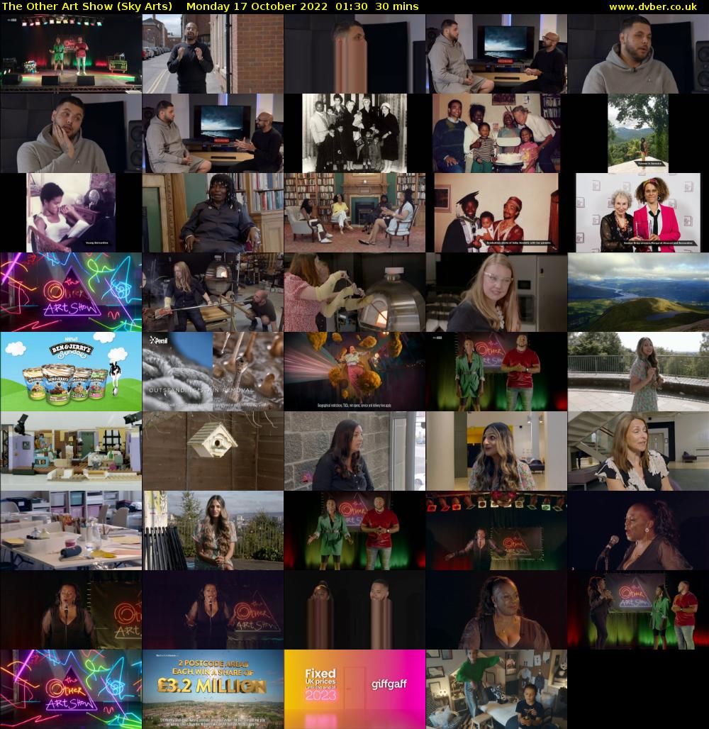 The Other Art Show (Sky Arts) Monday 17 October 2022 01:30 - 02:00