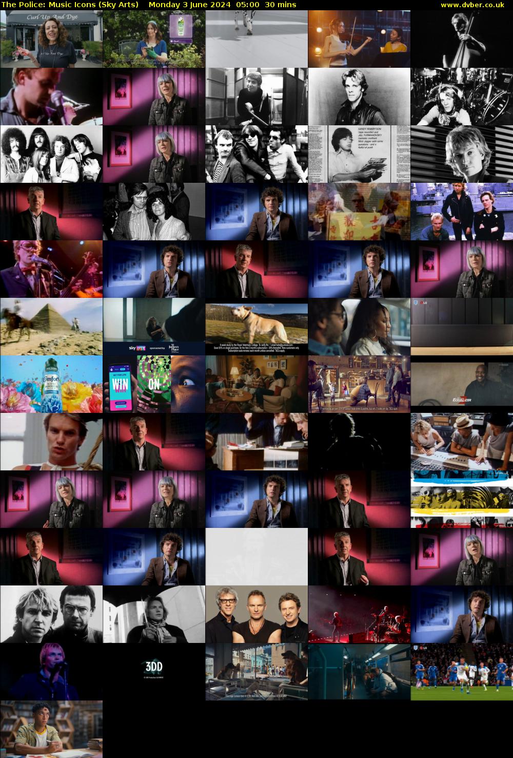 The Police: Music Icons (Sky Arts) Monday 3 June 2024 05:00 - 05:30
