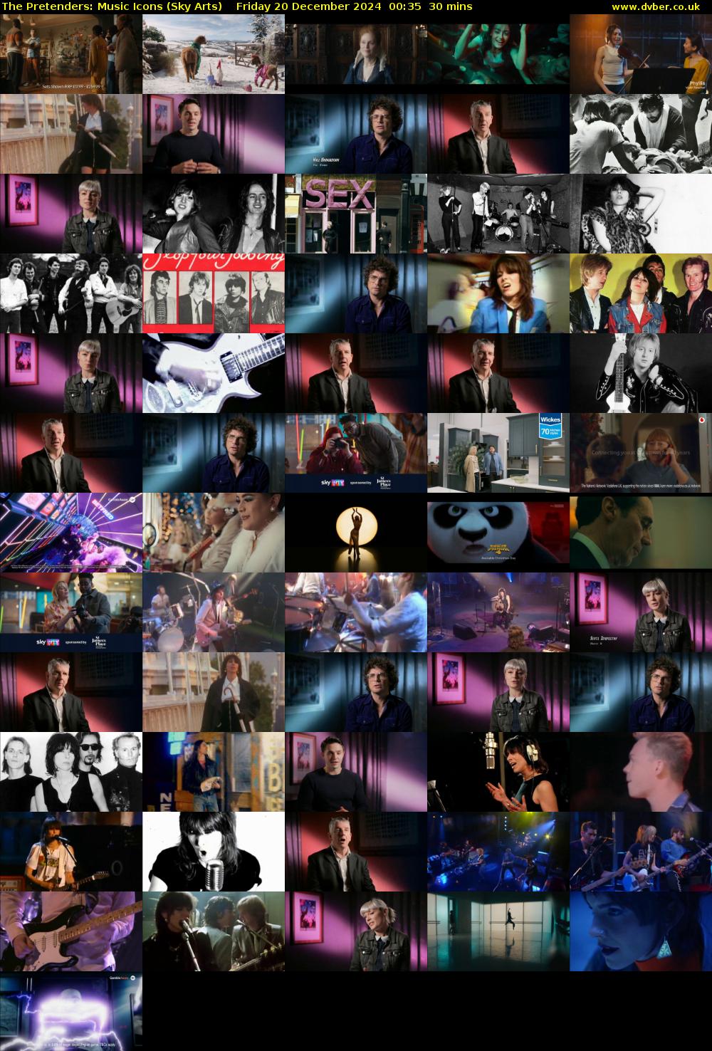 The Pretenders: Music Icons (Sky Arts) Friday 20 December 2024 00:35 - 01:05