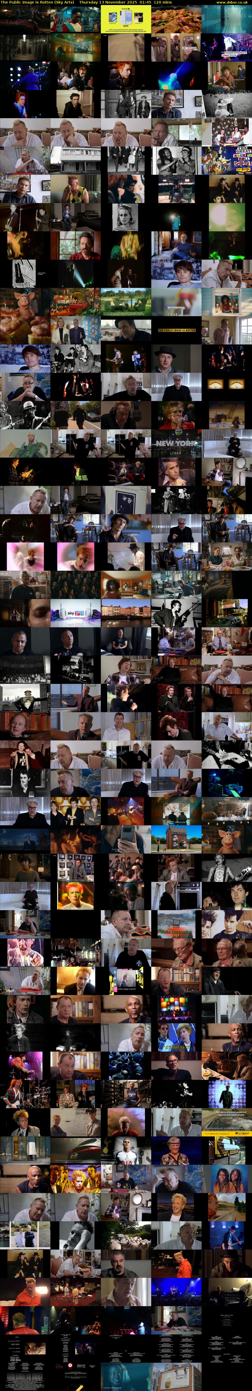 The Public Image Is Rotten (Sky Arts) Thursday 13 November 2025 01:45 - 03:45