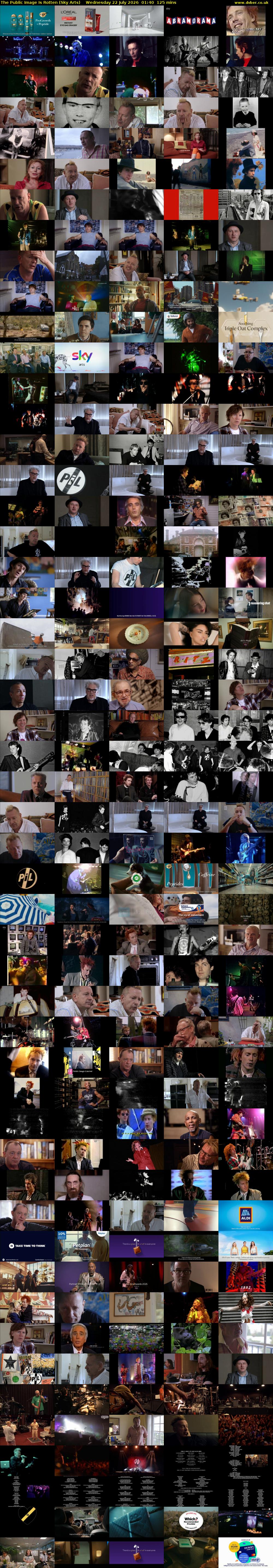 The Public Image Is Rotten (Sky Arts) Wednesday 22 July 2026 01:40 - 03:45