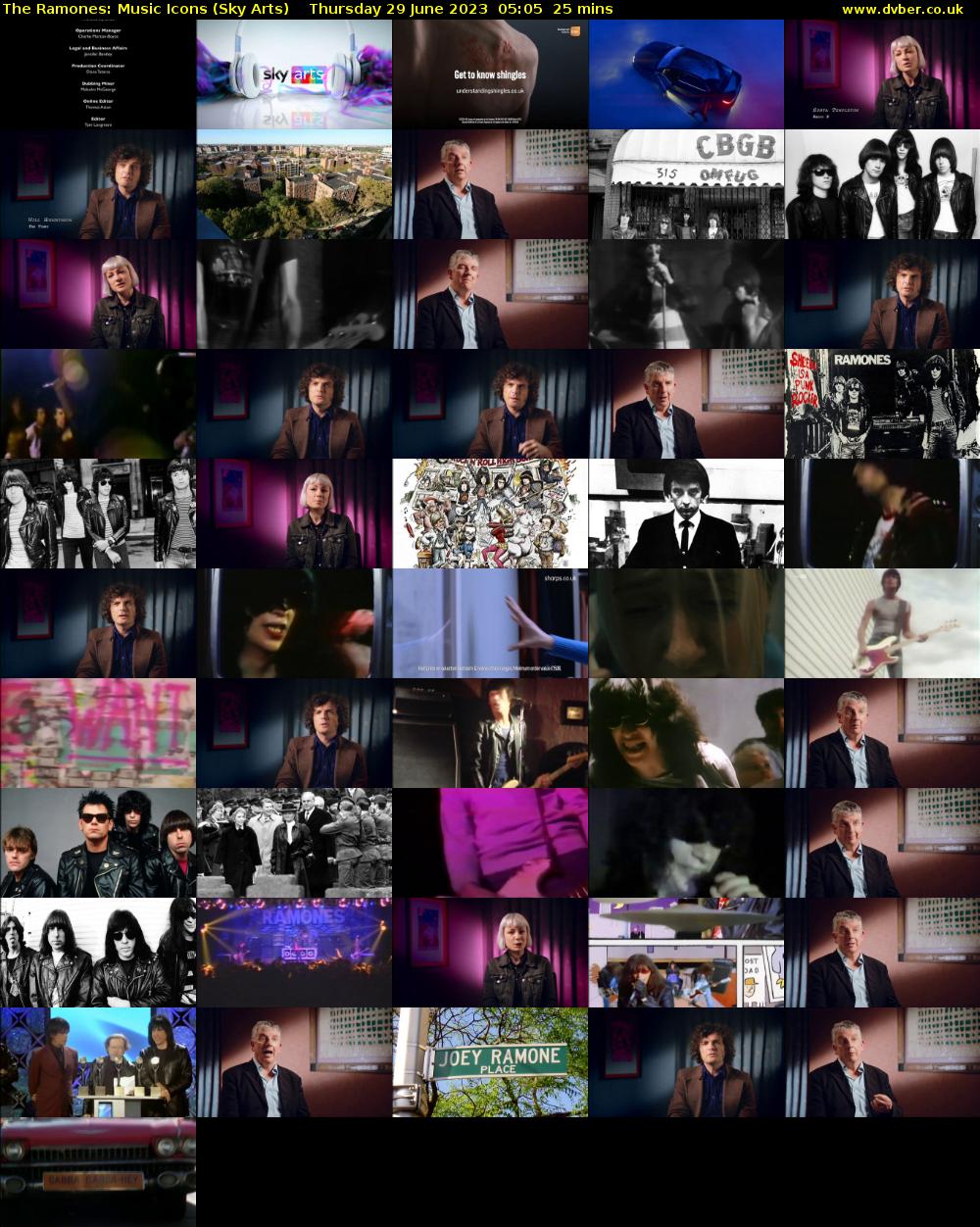 The Ramones: Music Icons (Sky Arts) Thursday 29 June 2023 05:05 - 05:30