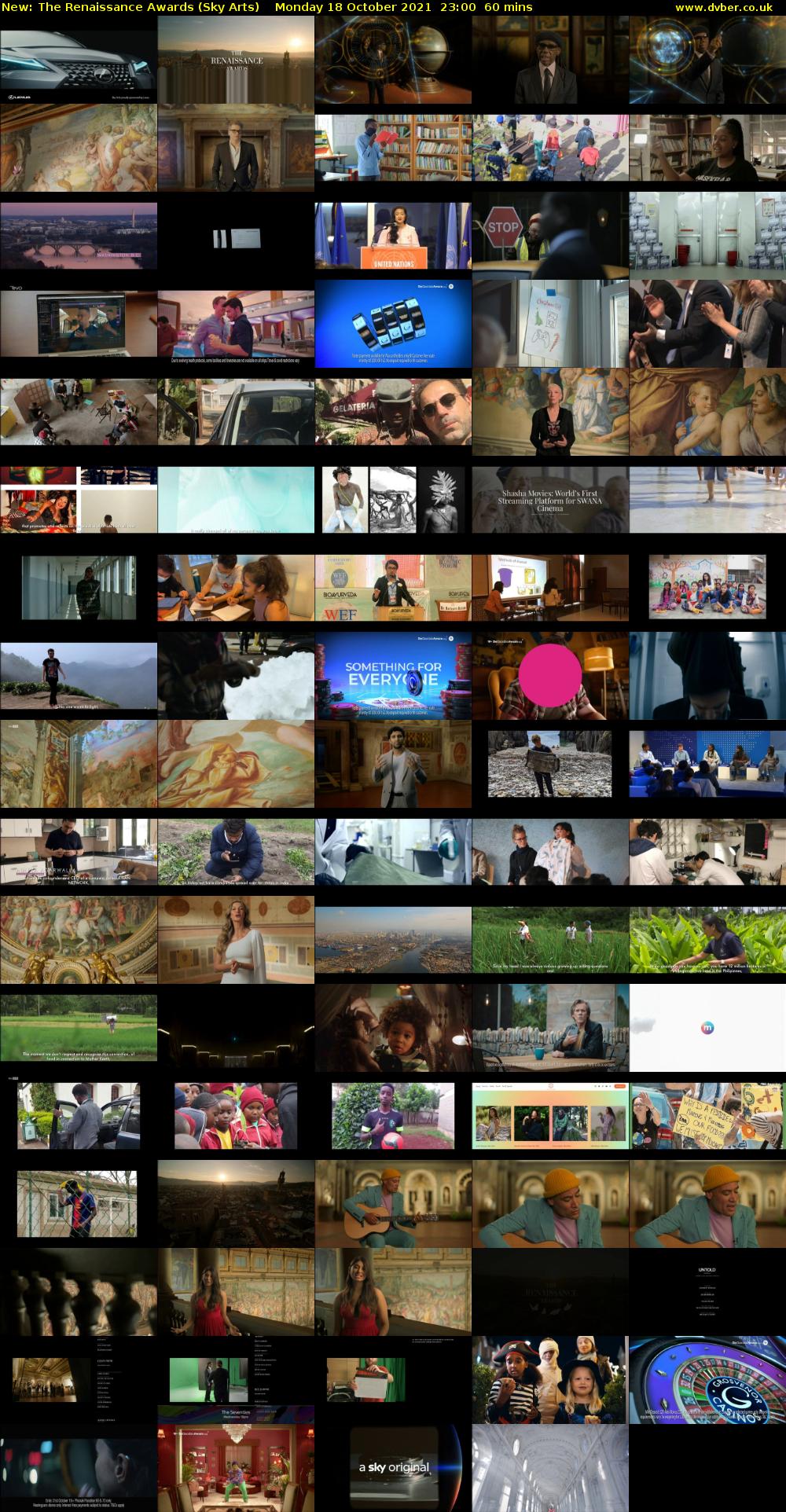 The Renaissance Awards (Sky Arts) Monday 18 October 2021 23:00 - 00:00