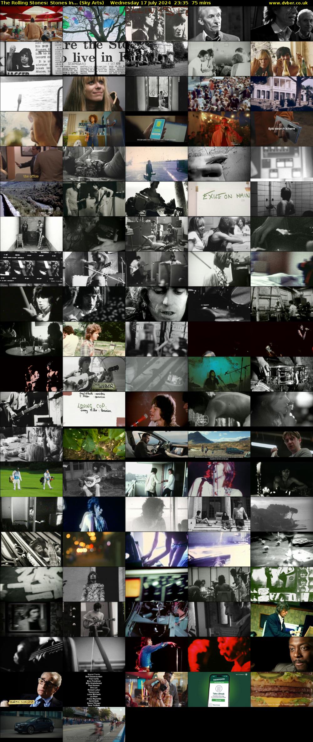 The Rolling Stones: Stones In... (Sky Arts) Wednesday 17 July 2024 23:35 - 00:50