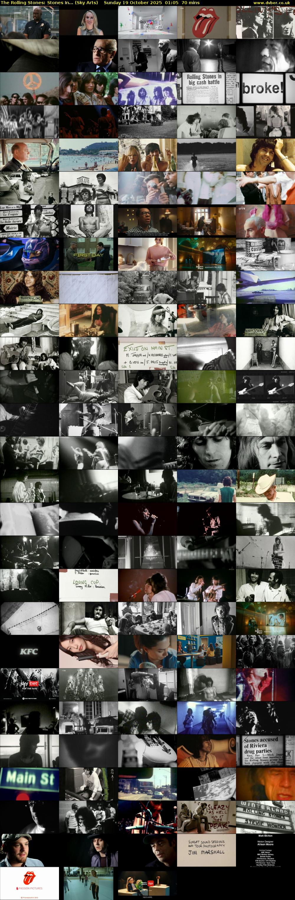 The Rolling Stones: Stones In... (Sky Arts) Sunday 19 October 2025 01:05 - 02:15