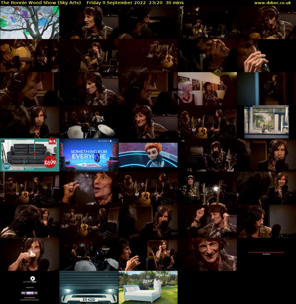The Ronnie Wood Show (Sky Arts) Friday 9 September 2022 23:20 - 23:50