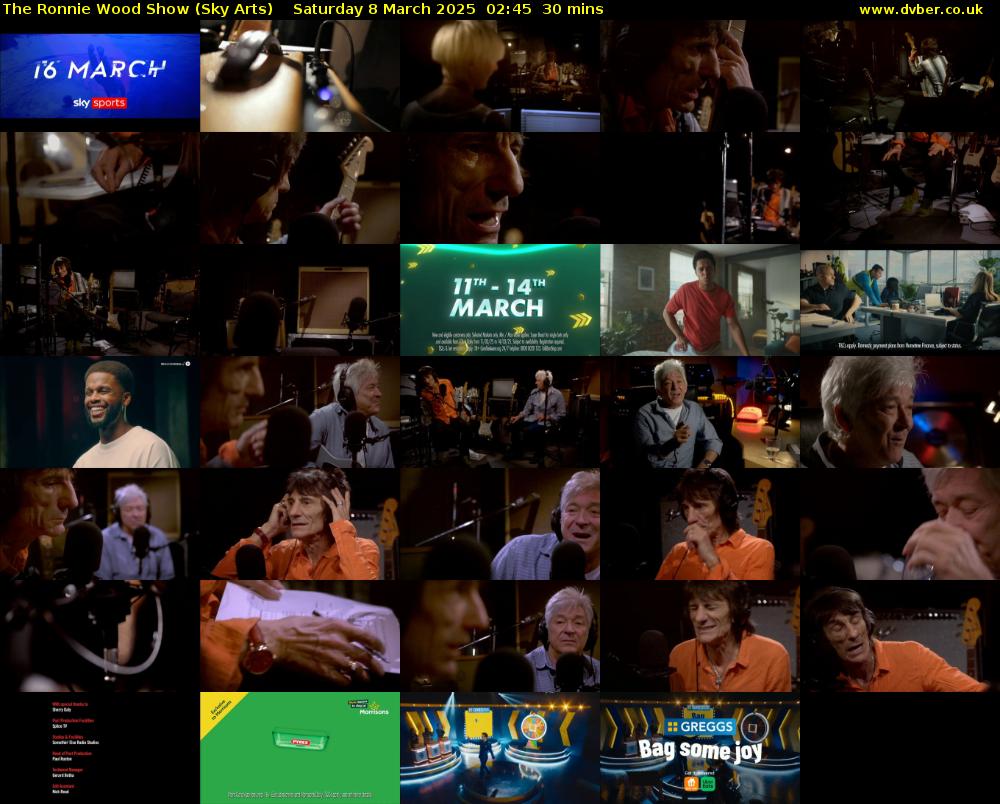 The Ronnie Wood Show (Sky Arts) Saturday 8 March 2025 02:45 - 03:15