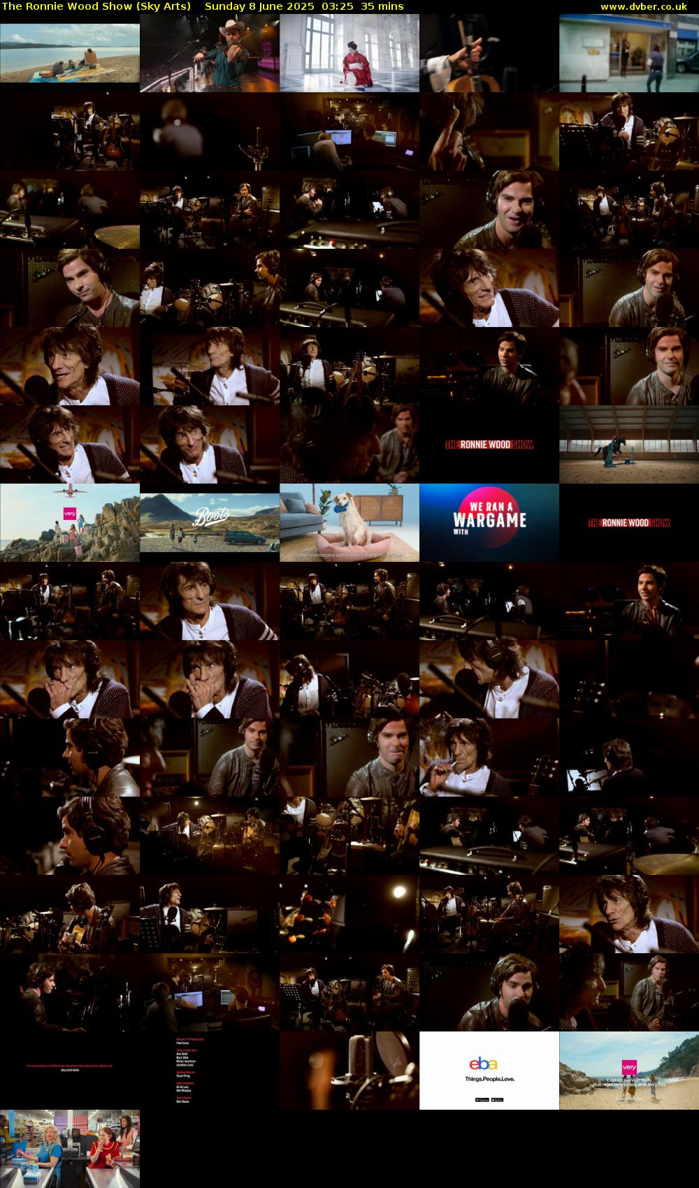 The Ronnie Wood Show (Sky Arts) Sunday 8 June 2025 03:25 - 04:00