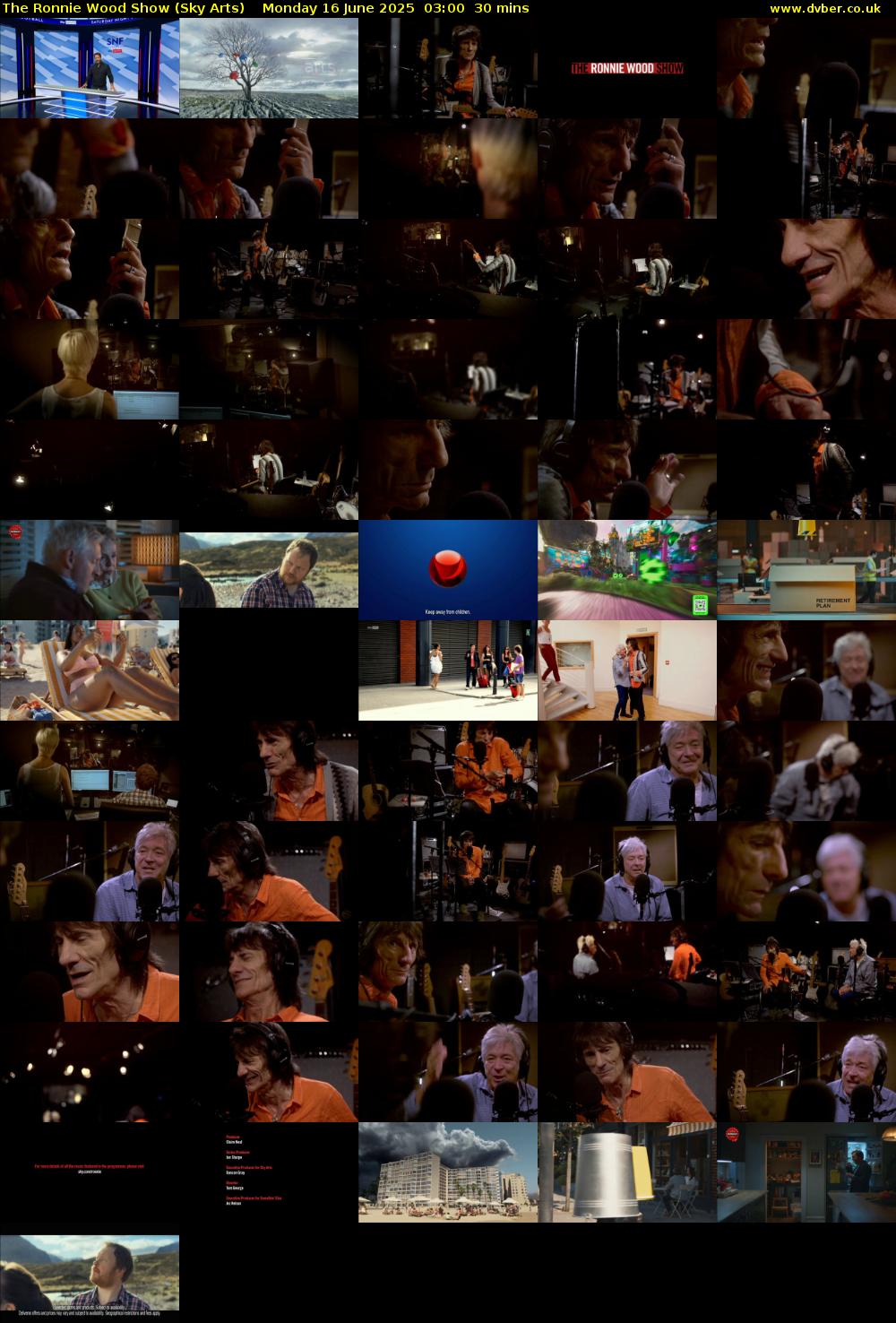 The Ronnie Wood Show (Sky Arts) Monday 16 June 2025 03:00 - 03:30