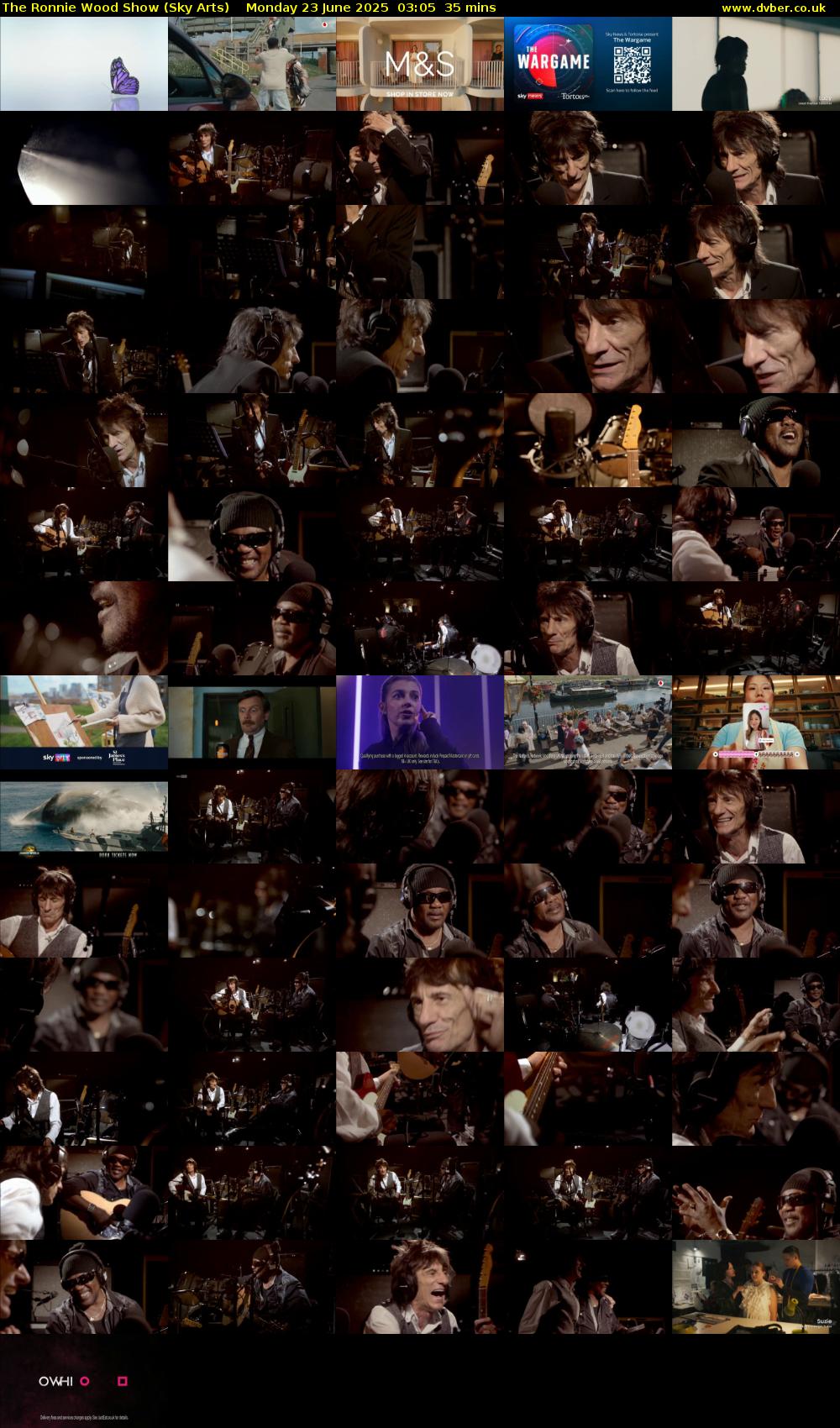 The Ronnie Wood Show (Sky Arts) Monday 23 June 2025 03:05 - 03:40