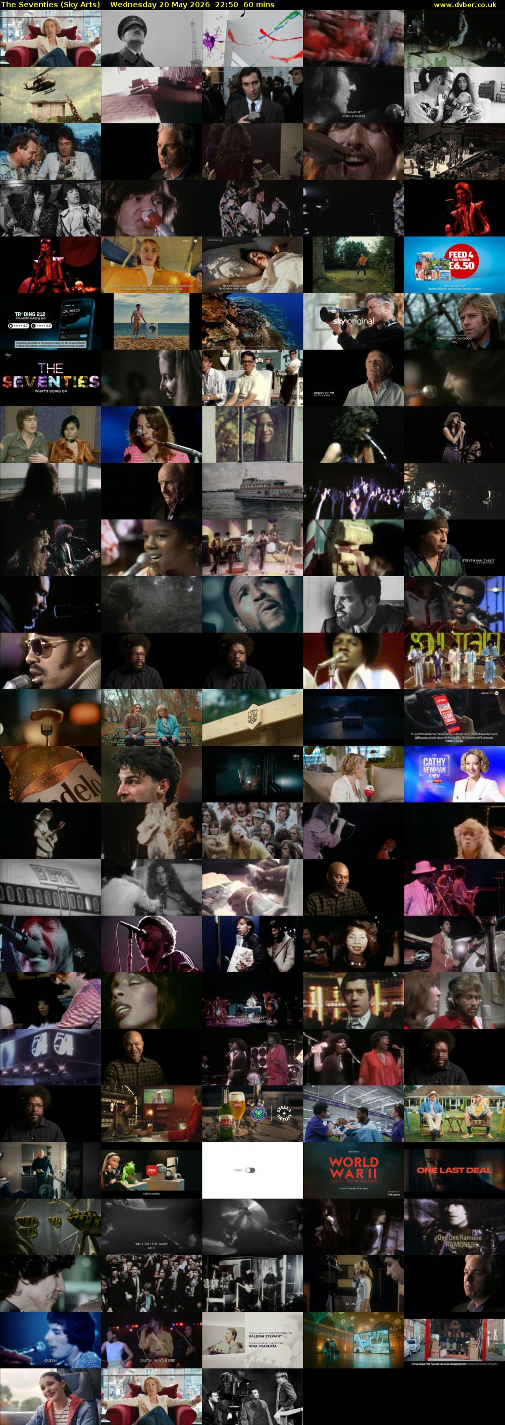 The Seventies (Sky Arts) Wednesday 20 May 2026 22:50 - 23:50