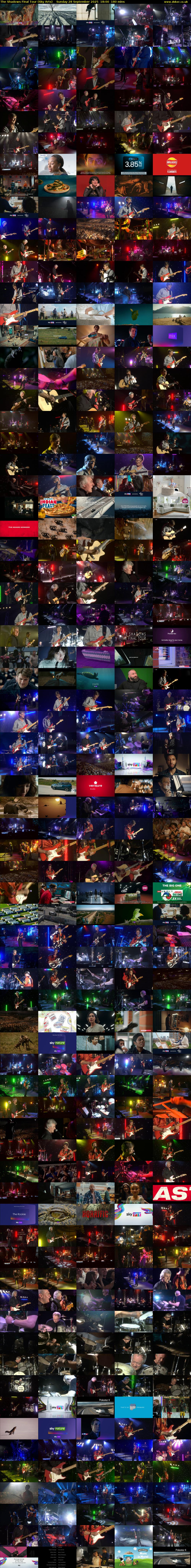 The Shadows Final Tour (Sky Arts) Sunday 28 September 2025 18:00 - 21:00