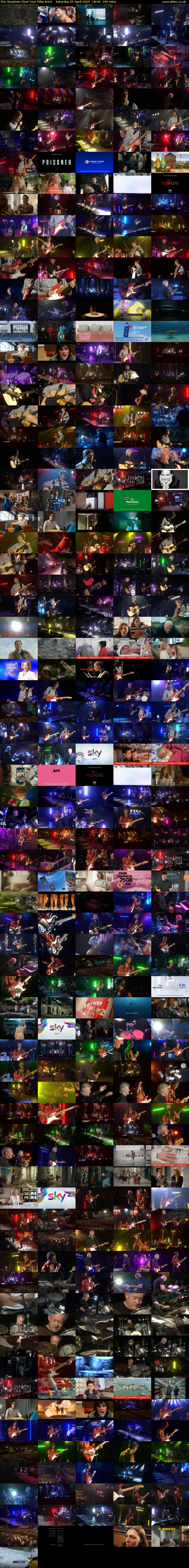 The Shadows Final Tour (Sky Arts) Saturday 25 April 2026 18:00 - 21:00