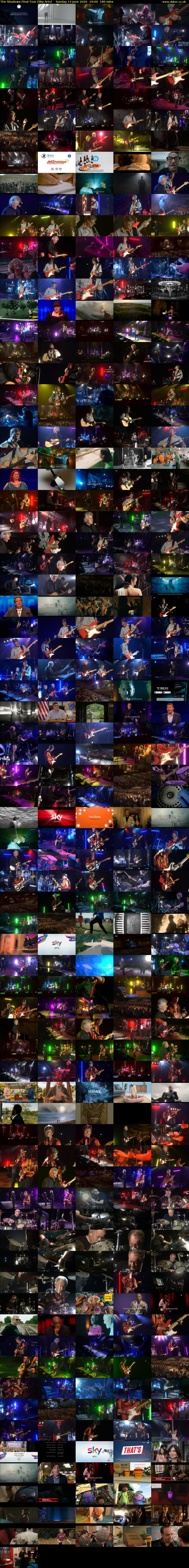 The Shadows Final Tour (Sky Arts) Sunday 14 June 2026 19:00 - 22:00