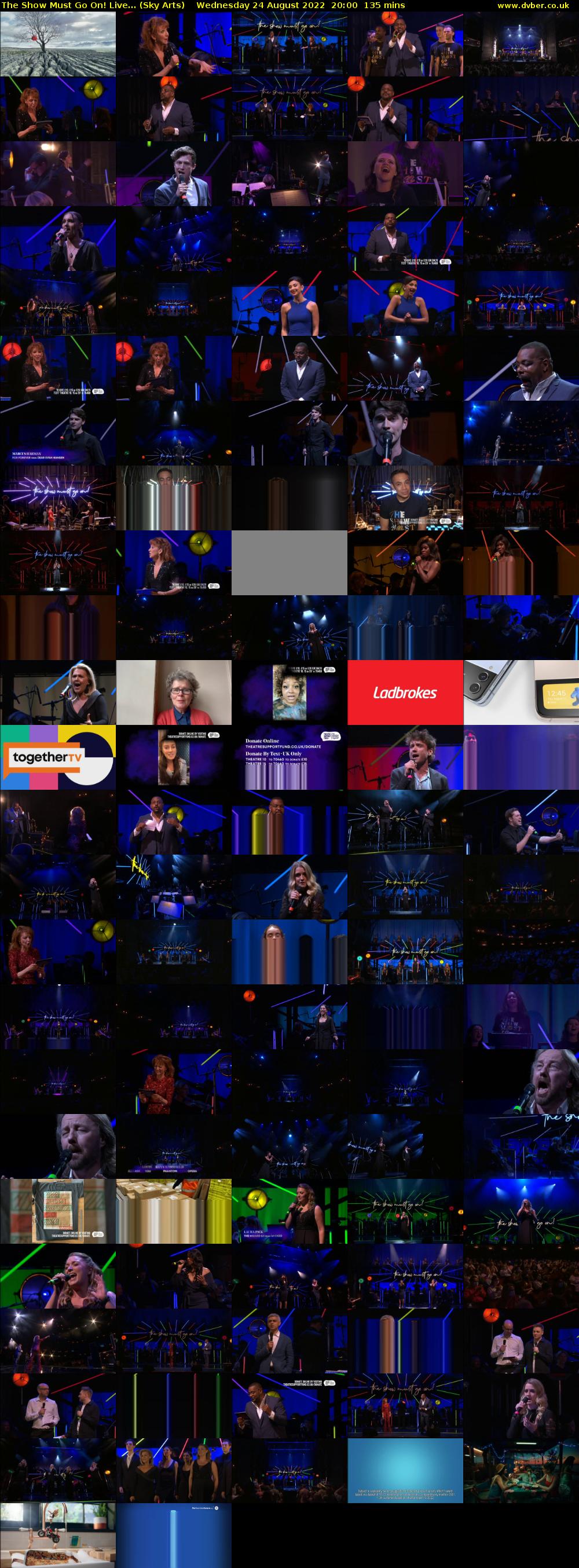 The Show Must Go On! Live... (Sky Arts) Wednesday 24 August 2022 20:00 - 22:15