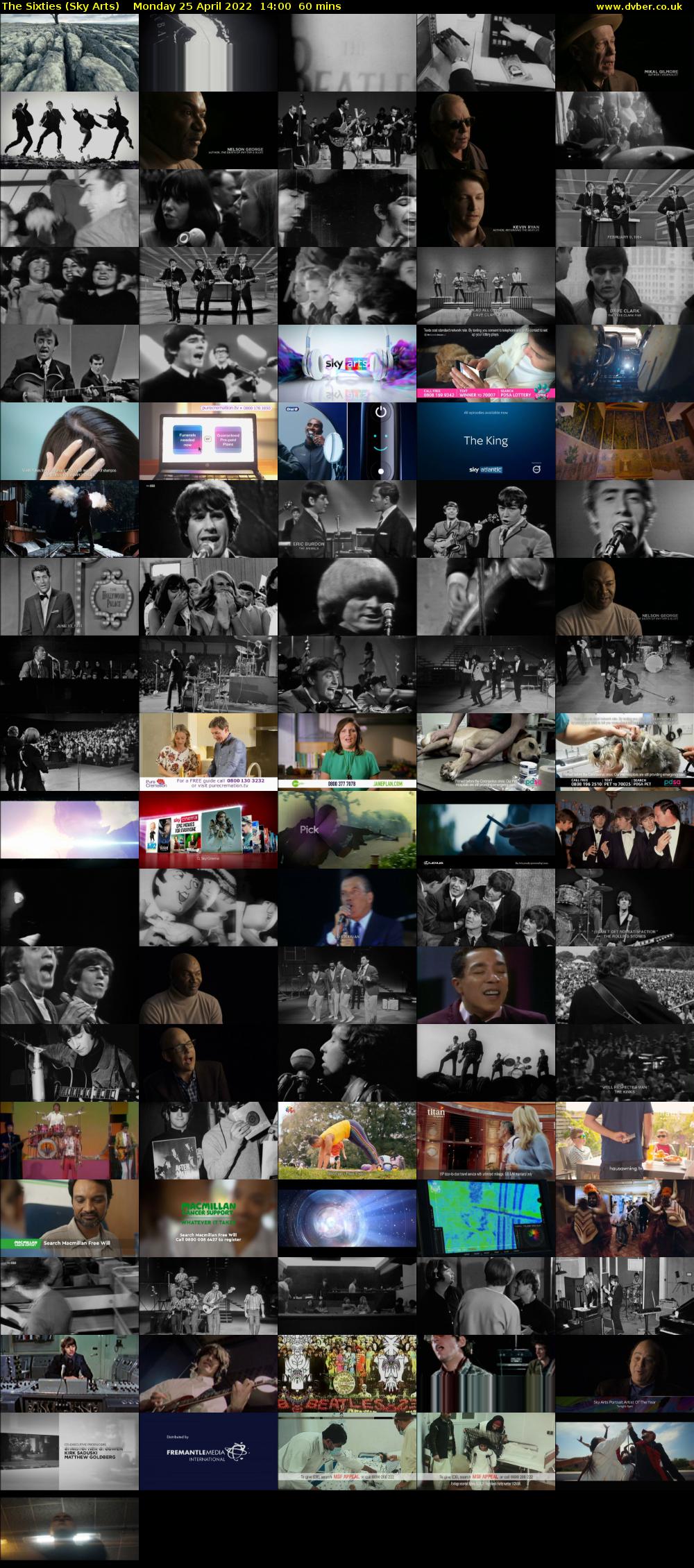 The Sixties (Sky Arts) Monday 25 April 2022 14:00 - 15:00