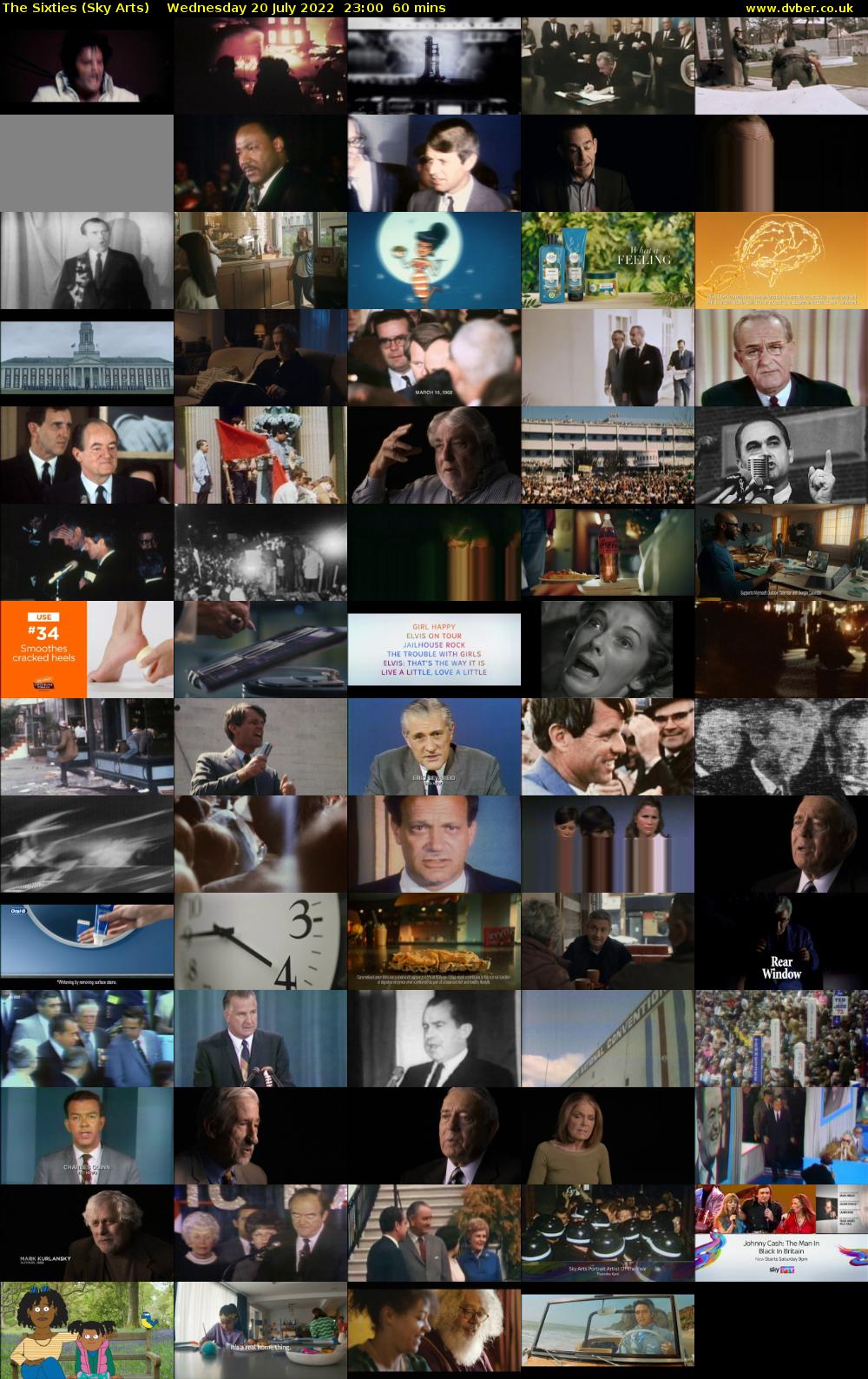 The Sixties (Sky Arts) Wednesday 20 July 2022 23:00 - 00:00