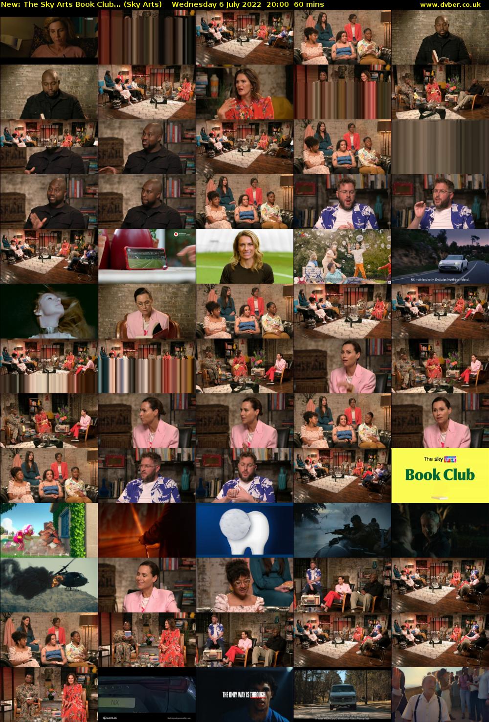 The Sky Arts Book Club... (Sky Arts) Wednesday 6 July 2022 20:00 - 21:00