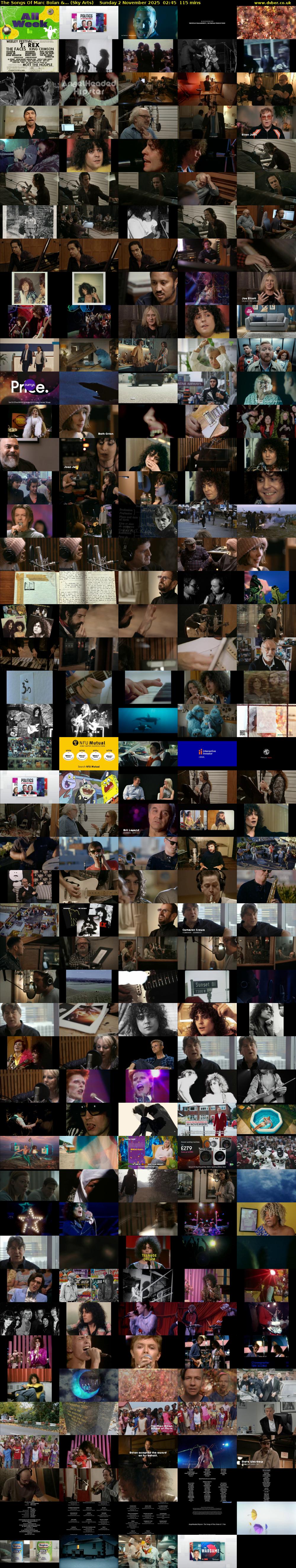 The Songs Of Marc Bolan &... (Sky Arts) Sunday 2 November 2025 02:45 - 04:40