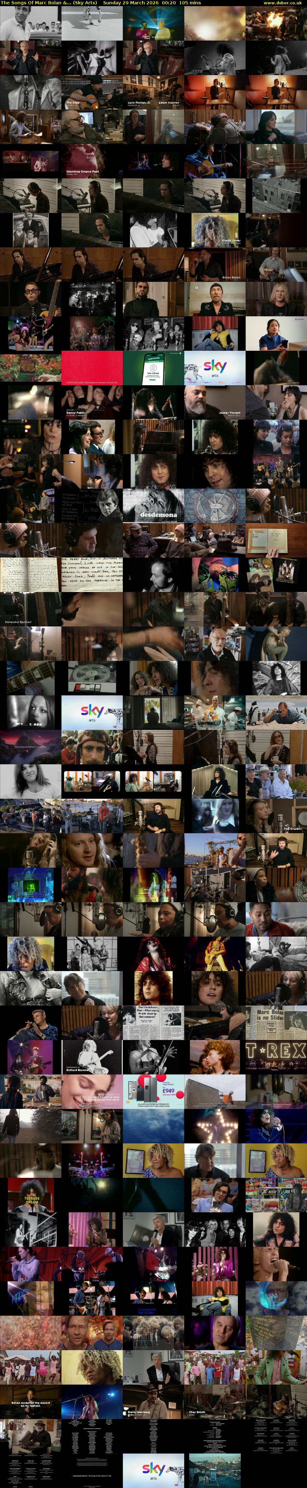 The Songs Of Marc Bolan &... (Sky Arts) Sunday 29 March 2026 00:20 - 03:05