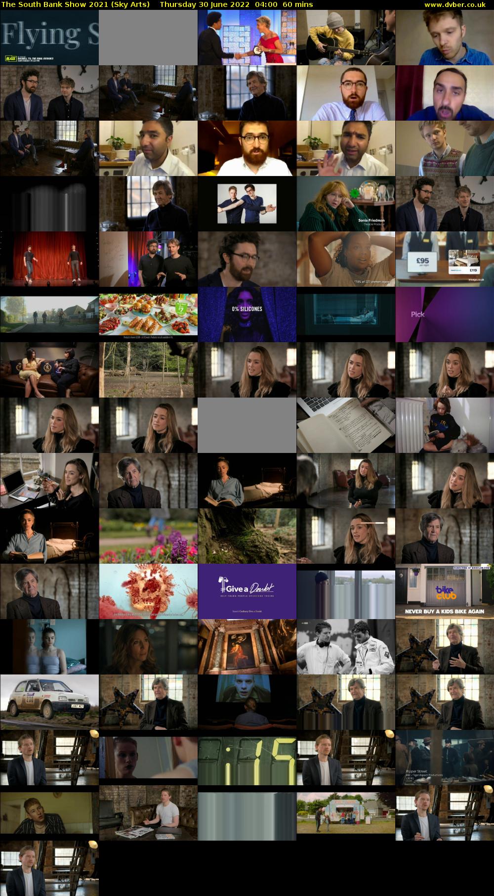 The South Bank Show 2021 (Sky Arts) Thursday 30 June 2022 04:00 - 05:00