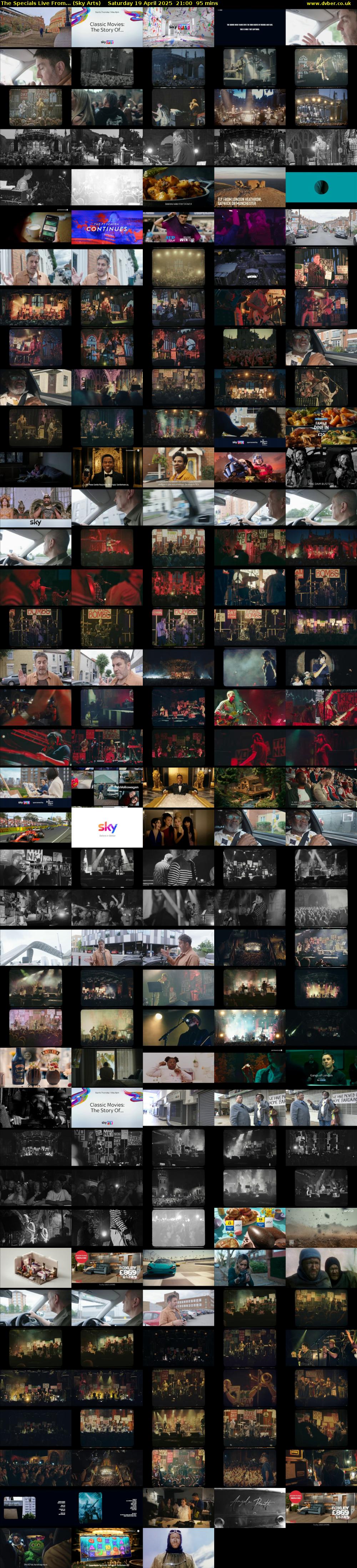 The Specials Live From... (Sky Arts) Saturday 19 April 2025 21:00 - 22:35