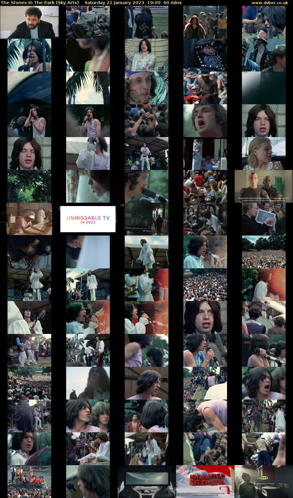 The Stones In The Park (Sky Arts) Saturday 21 January 2023 19:00 - 20:00