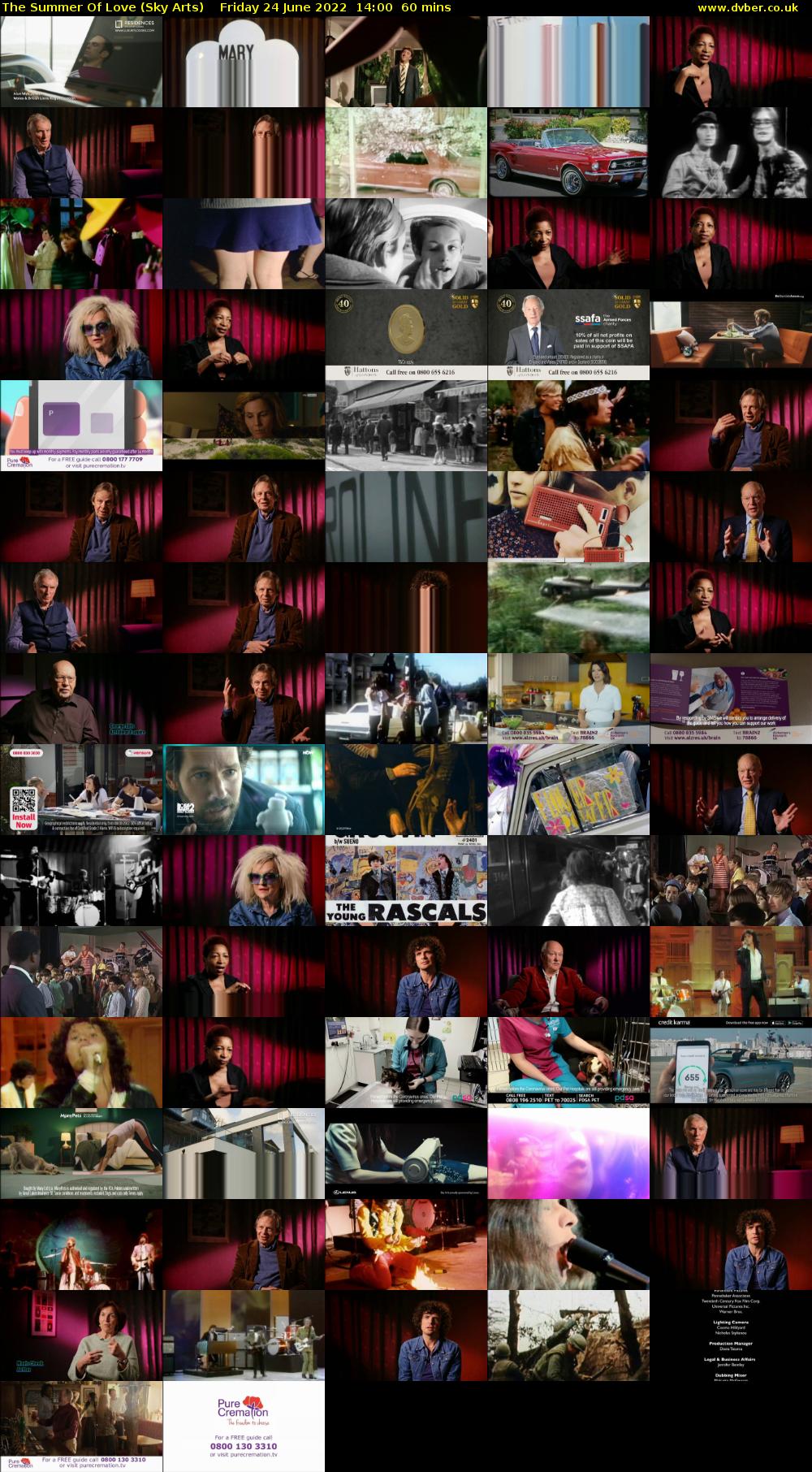 The Summer Of Love (Sky Arts) Friday 24 June 2022 14:00 - 15:00