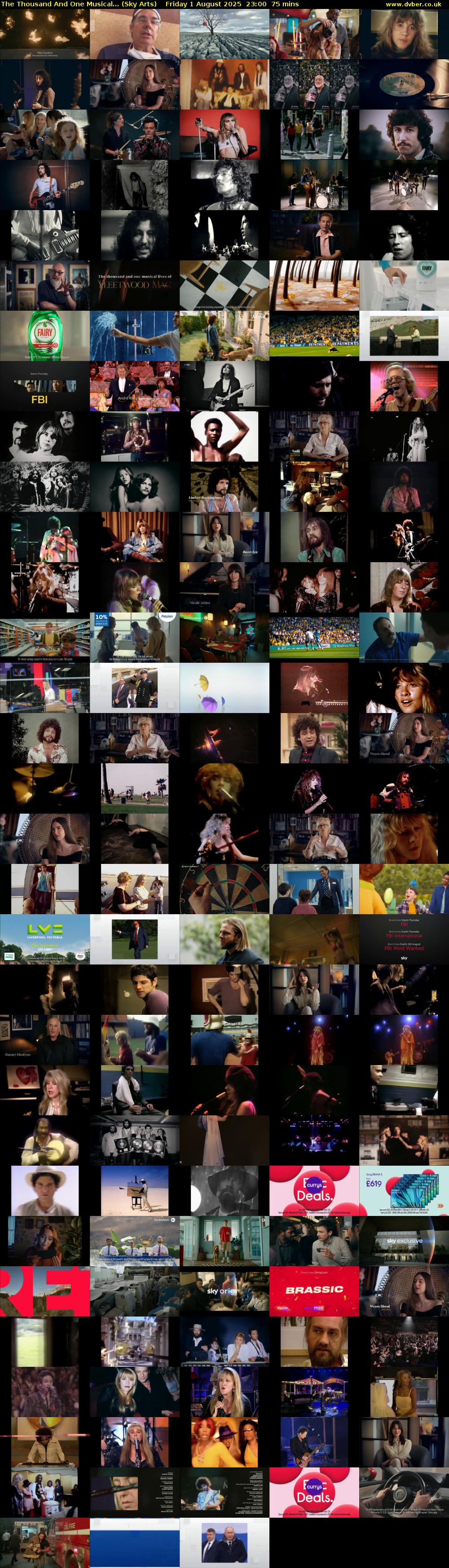 The Thousand And One Musical... (Sky Arts) Friday 1 August 2025 23:00 - 00:15